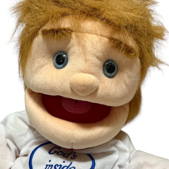 Sunny Puppets Gods Inside Christian Hand Puppet Red Shoes 28" Control Arm - Picture 3 of 9